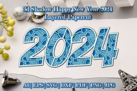 2024 Happy New Year 3D SVG Shapes Review