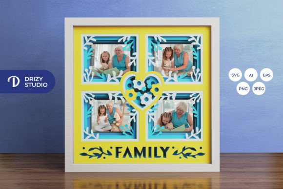 3D Family Photo Frame Shadow Box: 3D SVG Review