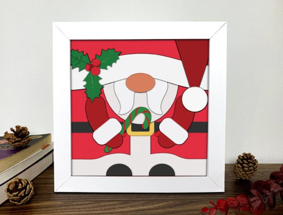 3D Santa Christmas Shadow Box SVG Review