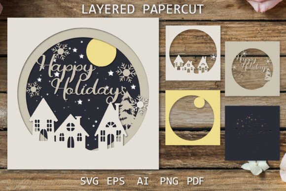 3D SVG Christmas Papercut Layered Card Review