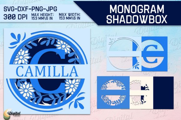 3D SVG Letter C for Shadow Boxes & Crafts