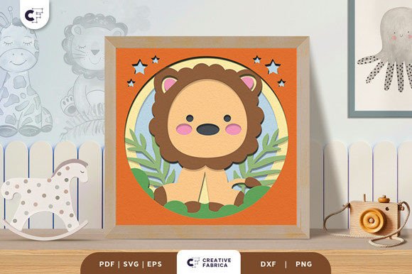 Baby Lion 3D SVG: Shadow Box Paper Cut Review