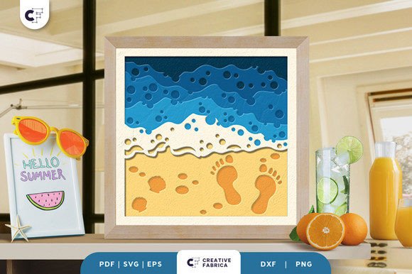 Beach Sands 3D SVG: A Seasons Shadow Box Review