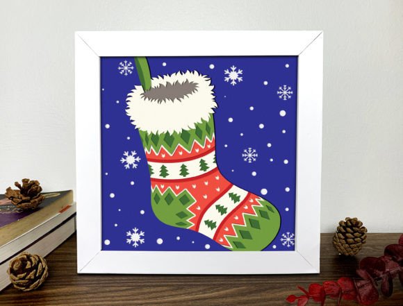 Christmas Socks 3D SVG: Shadow Box Design Review