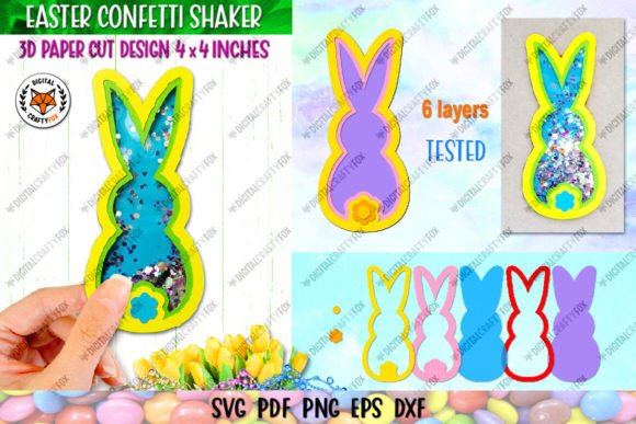 Easter Bunny Confetti Shaker: 3D SVG Shapes Review