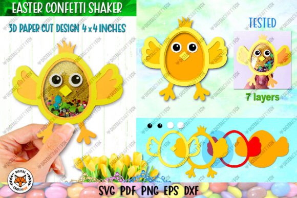 Easter Chicken Confetti Shaker: 3D Design Review