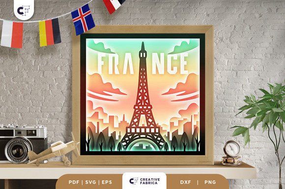 Eiffel Tower 3D SVG: Romantic Countries Branding