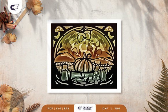 Fall Leaves and Pumpkin 3D Shadow Box Review