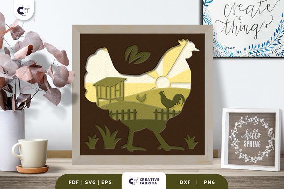 Farm Fresh 3D SVG for Seasonal Shadow Box Crafts