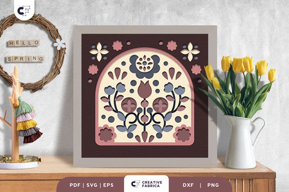 Folk Flowers 3D SVG: Seasonal Branding Asset