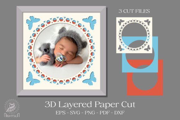 Frame 3D Shadow Box SVG for Layered Crafts