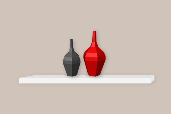 Geometrical Vase 3D SVG: Shapes for Branding