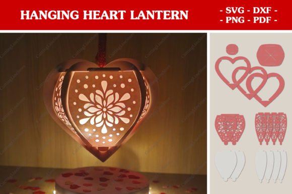 Hanging 3D Heart Lantern SVG: Editorial Shapes Review