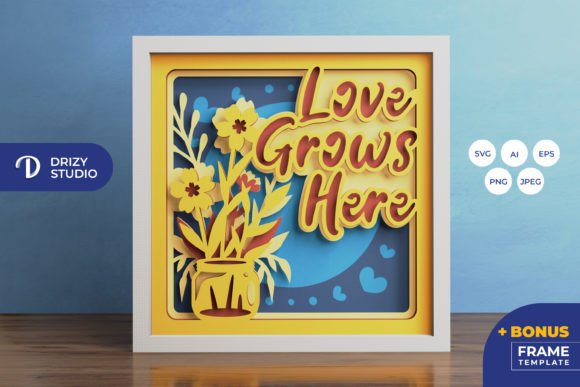 Love Grows Here 3D Shadow Box: An Embroidery Review