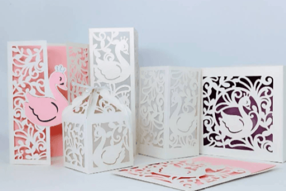 Swan Wedding Set: 3D SVG Review for Sets
