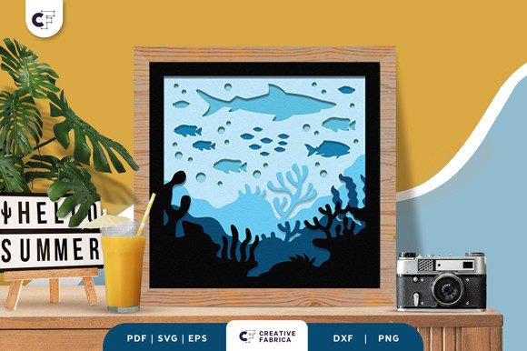 Underwater Life 3D SVG: Summer Shadow Box Review