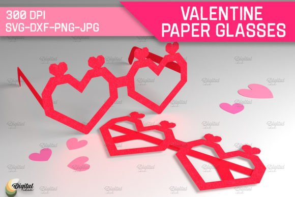 Valentine Glasses SVG: 3D Paper Shapes Review