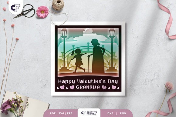 Valentine's Day Grandma 3D SVG for Holidays Branding